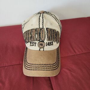 Robin Ruth Puerto Rico Adjustable Baseball Cap Distressed Suede Brim Hat